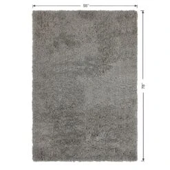 (C193) Kodiak Grey Shag Area Rug, 5x7 -Modern Decor Shop c193 kodiak grey shag area rug 5x7 6