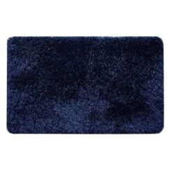 (C196) Eve Blue Shag Accent Rug, 3x5