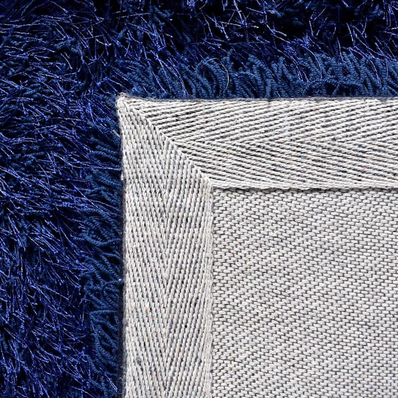 (C196) Eve Blue Shag Area Rug, 4x7 3 (C196) Eve Blue Shag Area Rug, 4x7 - Image 3