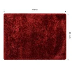 (C197) Eve Red Shag Area Rug, 4x7 -Modern Decor Shop c197 eve red shag area rug 4x7 5