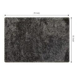(C198) Eve Silver & Black Shag Area Rug, 4x7 10 (C198) Eve Silver & Black Shag Area Rug, 4x7 -Modern Decor Shop c198 eve silver black shag area rug 4x7 5