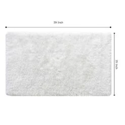 (C200) Eve White Shag Accent Rug, 3x5 -Modern Decor Shop c200 eve white shag accent rug 3x5 5