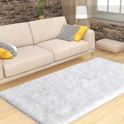 (C200) Eve White Shag Accent Rug, 3x5 -Modern Decor Shop c200 eve white shag accent rug 3x5 6