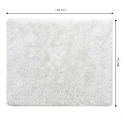(C200) Eve White Shag Area Rug, 6x9 -Modern Decor Shop c200 eve white shag area rug 6x9 5