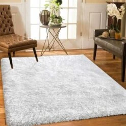 (C200) Eve White Shag Area Rug, 6x9 -Modern Decor Shop c200 eve white shag area rug 6x9 6