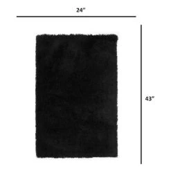(C26) Black Shag Area Rug, 5x7 -Modern Decor Shop c26 black shag area rug 5x7 4