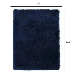 (C58) Mixed Blue Long Pile Shag, 7x10 -Modern Decor Shop c58 mixed blue long pile shag 7x10 4
