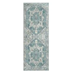 Cameron Blue & Ivory Runner Rug, 22x59
