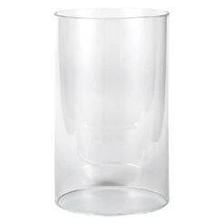 Clear Glass Open Ended Hurricane, 8"