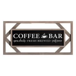 Coffee Bar Wall Art, 23x11