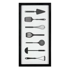 Cooking Utensils Wall Art, 10x20