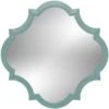 Crest Turquoise Framed Wall Mirror, 14"
