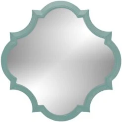 Crest Turquoise Framed Wall Mirror, 14"