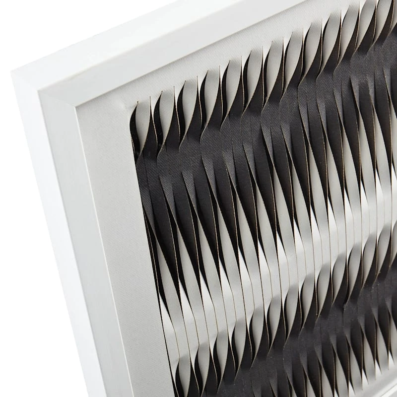 Crosby St Glass Framed Abstract Paper Wall Art, 20" 3 Crosby St Glass Framed Abstract Paper Wall Art, 20" - Image 3