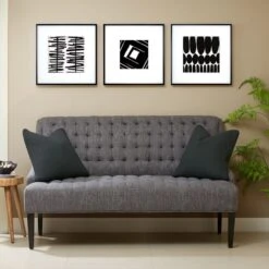 Crosby St Glass Framed Lines Meet Curves Wall Art, 16" -Modern Decor Shop crosby st glass framed lines meet curves wall art 16 2