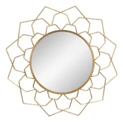 Crosby St Metal Floral Cutout Wall Mirror, 34"