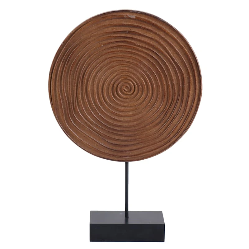 Crosby St Wood Disc Tabletop Decor, 12" 1 Crosby St Wood Disc Tabletop Decor, 12"