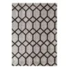 (D439) Zion Black & Grey Tufted Runner With Non-Slip Back, 2x7