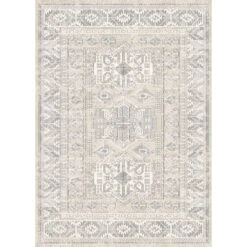 (D452) Shaydon Grey & Multicolor Woven Area Rug, 5x7