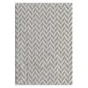 (D460) Salazar Herringbone Grey Tufted Area Rug With Non-Slip Back, 8x10