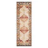 (D474) Alisa Medallion Ivory Sunset Runner, 2x7