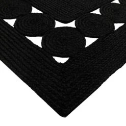 (D517) Found & Fable Black Braided Area Rug, 5x7 -Modern Decor Shop d517 found fable black braided area rug 5x7 5