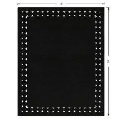 (D517) Found & Fable Black Braided Area Rug, 8x10 -Modern Decor Shop d517 found fable black braided area rug 8x10 5