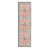 (D561) Venus Pink Multicolor Medallion Runner, 2x7