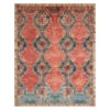 (D567) Freya Orange Medallion Washable Area Rug, 8x10