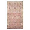 (D572) Freya Pink Floral Washable Accent Rug, 3x5