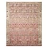 (D572) Freya Pink Floral Washable Area Rug, 8x10