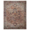 (D574) Freya Red Medallion Washable Area Rug, 8x10