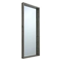 Dark Grey Wood Deep Frame Leaner Mirror, 24x58 -Modern Decor Shop dark grey wood deep frame leaner mirror 24x58 6