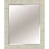 Distressed White Wooden Floral Tile Framed Wall Mirror, 30x42