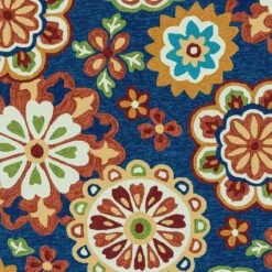 (E138) Santa Monica Multicolored Medallion Indoor & Outdoor Area Rug, 8x10 -Modern Decor Shop e138 santa monica multicolored medallion indoor outdoor area rug 8x10 3