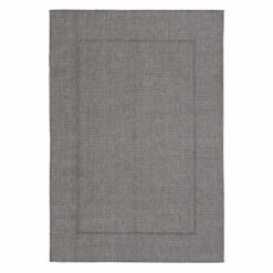 (E195) Crosby St Santorini Grey & Natural Woven Indoor & Outdoor Accent Rug, 3x5