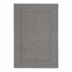 (E195) Crosby St Santorini Grey & Natural Woven Indoor & Outdoor Area Rug, 5x7