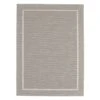 (E198) Honeybloom Prisma Ivory Border Indoor & Outdoor Area Rug, 5x7