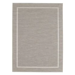 (E198) Honeybloom Prisma Ivory Border Indoor & Outdoor Area Rug, 5x7
