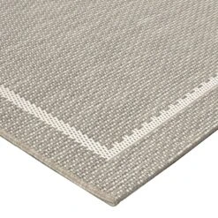 (E198) Honeybloom Prisma Ivory Border Indoor & Outdoor Area Rug, 5x7 -Modern Decor Shop e198 honeybloom prisma ivory border indoor outdoor area rug 5x7 3
