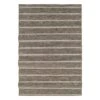(E221) Ivory, Brown & Grey Striped Modern Indoor & Outdoor Area Rug, 5x7