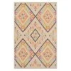 (E287) Yellow & Ivory Diamond Design Indoor & Outdoor Area Rug, 5x7