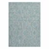 (E306) Aqua Geo Wave Indoor & Outdoor Area Rug, 5x7
