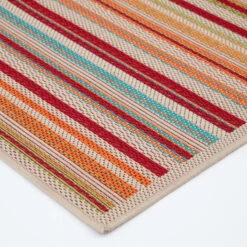 (E309) Scope Multicolor Striped Woven Indoor & Outdoor Area Rug, 5x7 9 (E309) Scope Multicolor Striped Woven Indoor & Outdoor Area Rug, 5x7 -Modern Decor Shop e309 scope multicolor striped woven indoor outdoor area rug 5x7 3