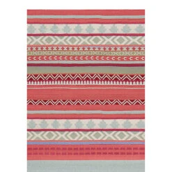 (E329) Mikayla Pink Multicolor Striped Outdoor Runner, 2x7 -Modern Decor Shop e329 mikayla pink multicolor striped outdoor runner 2x7 2