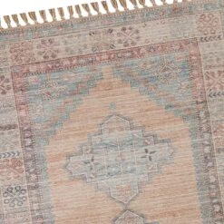 (E336) Honeybloom Anna Vintage Medallion Fringe Outdoor Area Rug, 5x7 -Modern Decor Shop e336 honeybloom anna vintage medallion fringe outdoor area rug 5x7 4