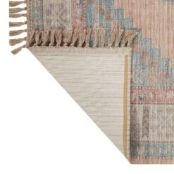 (E336) Honeybloom Anna Vintage Medallion Fringe Outdoor Runner, 2x7 -Modern Decor Shop e336 honeybloom anna vintage medallion fringe outdoor runner 2x7 3