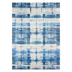 (E459) Ty Pennington Hale Indigo Flatweave Area Rug, 5x7