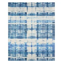 (E459) Ty Pennington Hale Indigo Flatweave Area Rug, 8x10