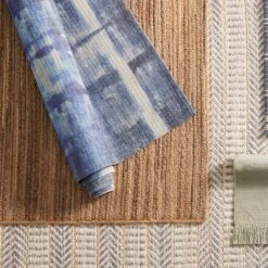 (E459) Ty Pennington Hale Indigo Flatweave Area Rug, 8x10 -Modern Decor Shop e459 ty pennington hale indigo flatweave area rug 8x10 3